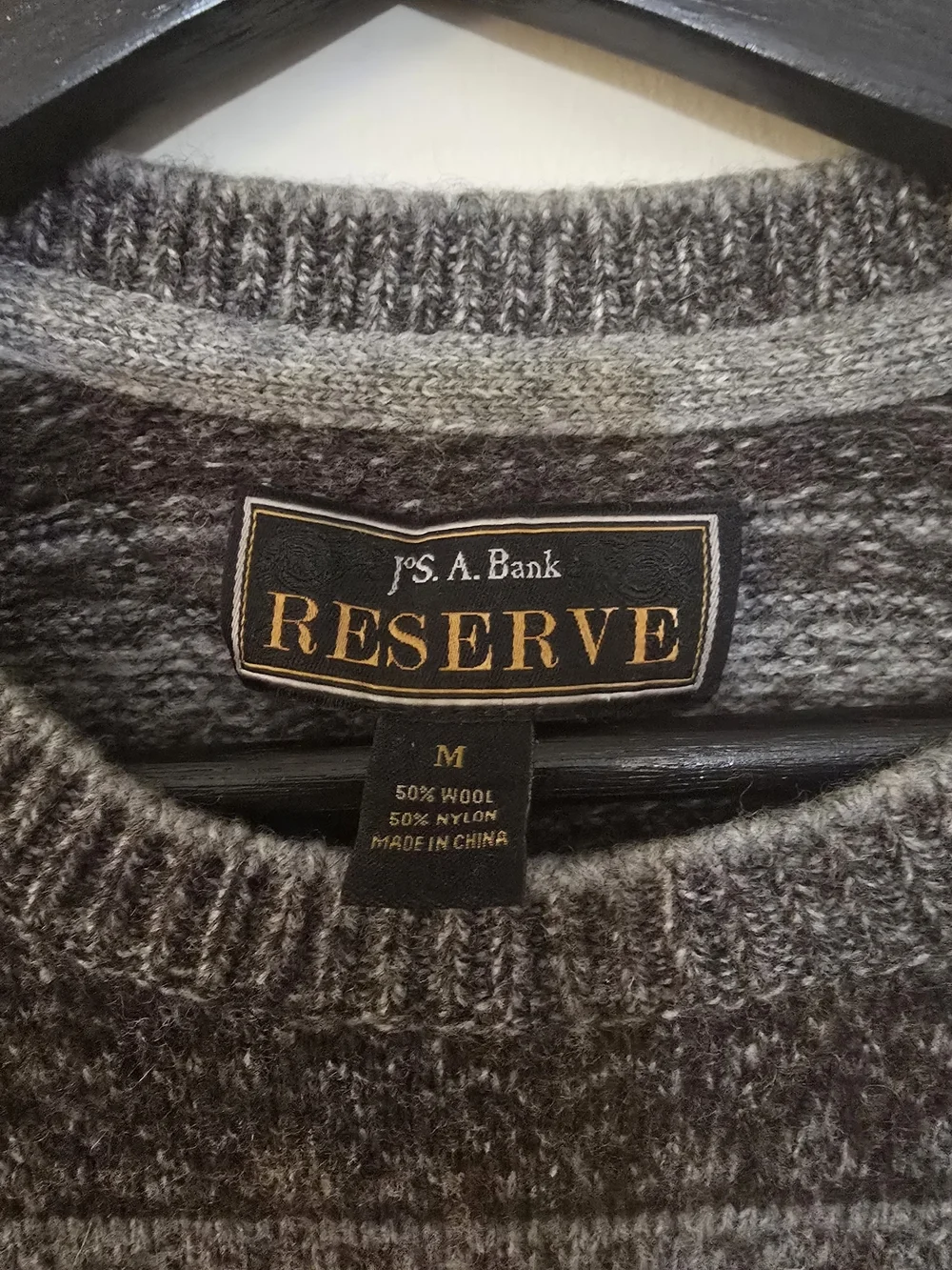 Jos. A. Bank Reserve Wool Mens Fair Isle Crewneck Sweater